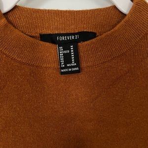 Pumpkin color long sweater blouse